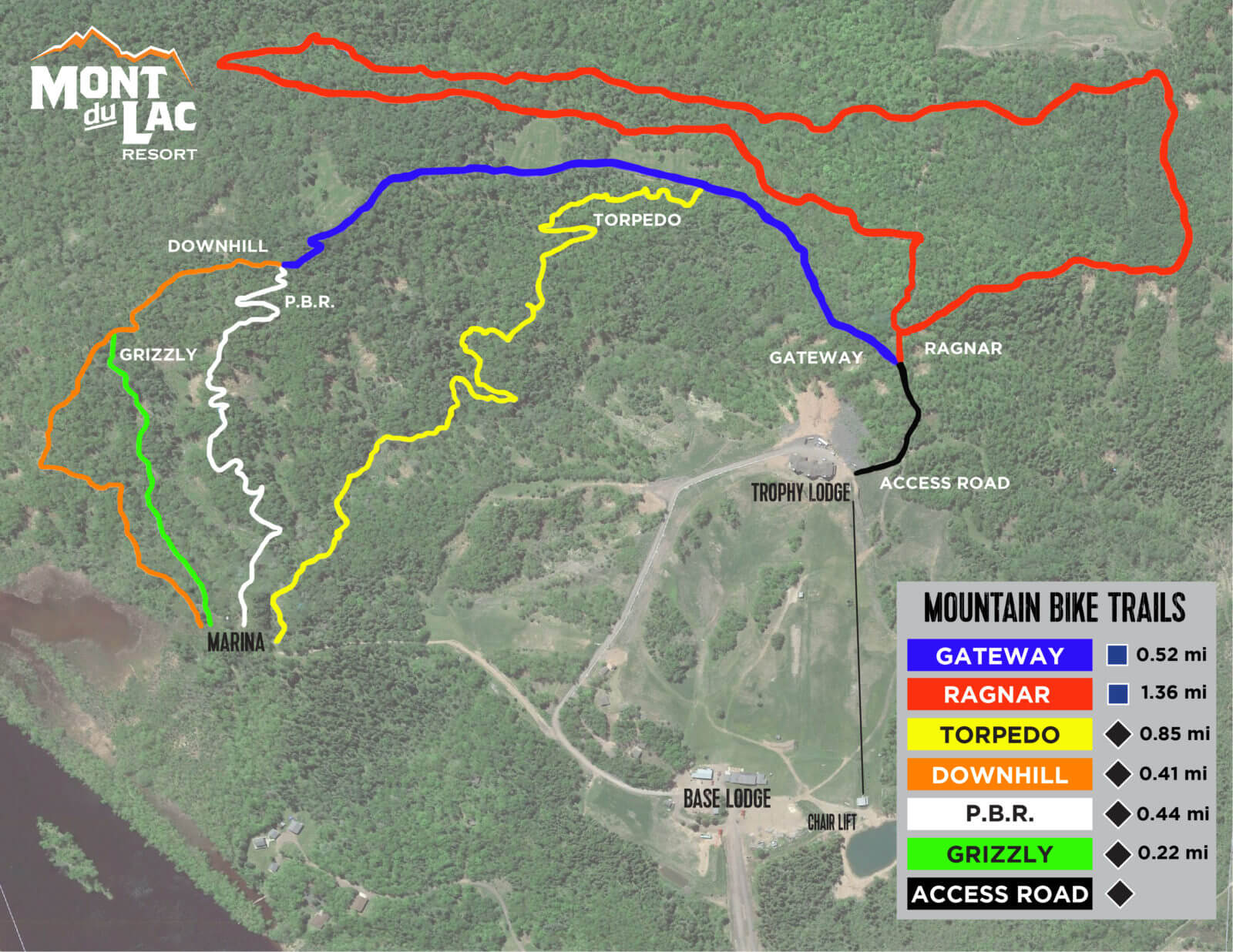 Mountain bike trail map